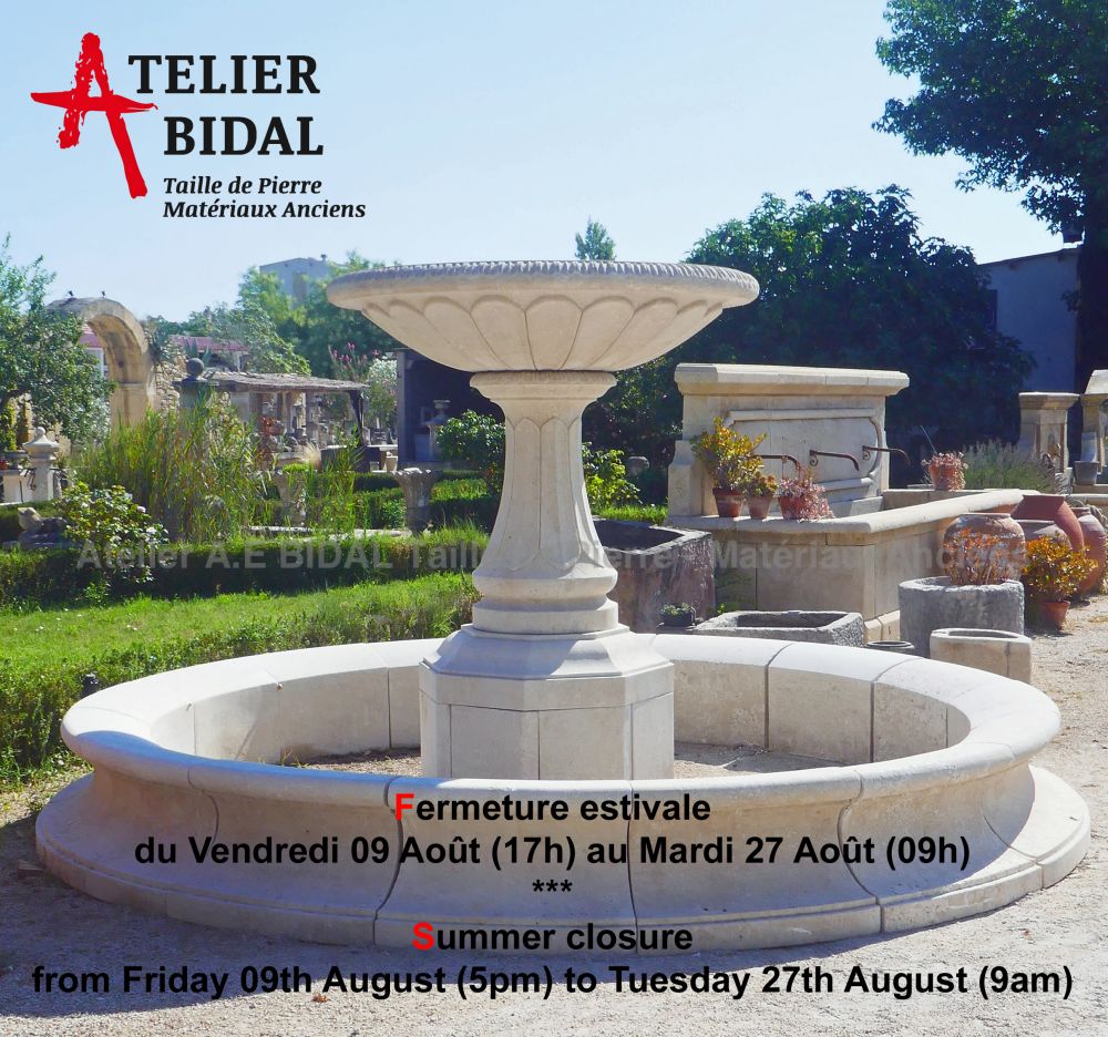 Tailleur de pierre et vendeur de matériaux anciens en Provence : Atelier Alain Bidal