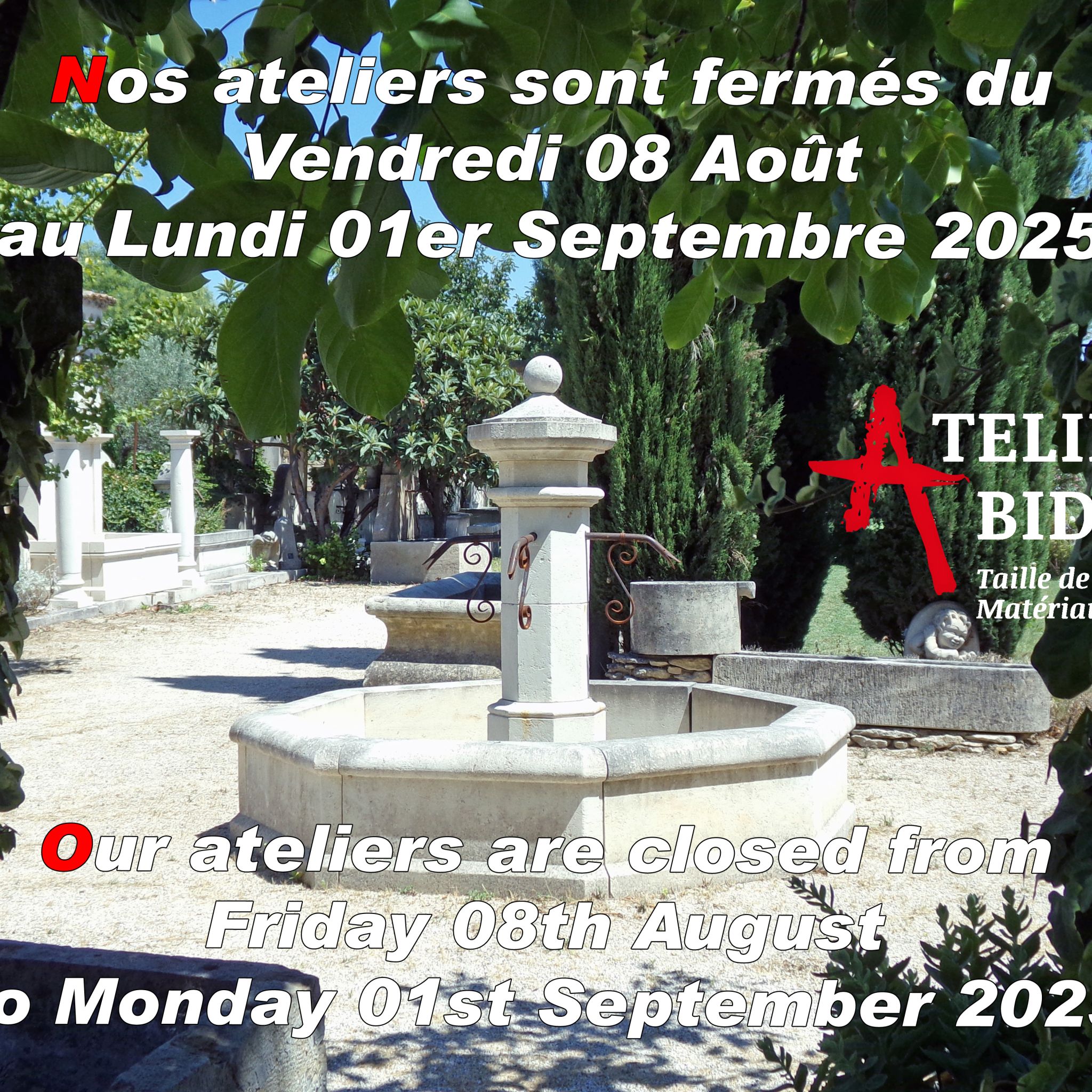 Tailleur de pierre et vendeur de matériaux anciens en Provence : Atelier Alain Bidal
