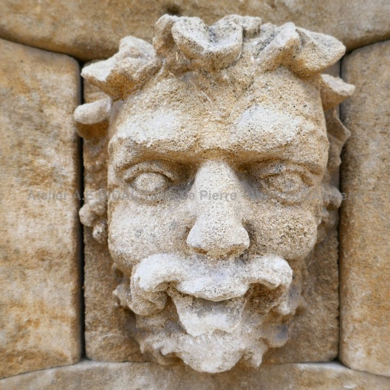Sculpture de jardin pour décoration en pierre de l'extérieur | Fontaine en pierre de Atelier Alain BIDAL (Provence)